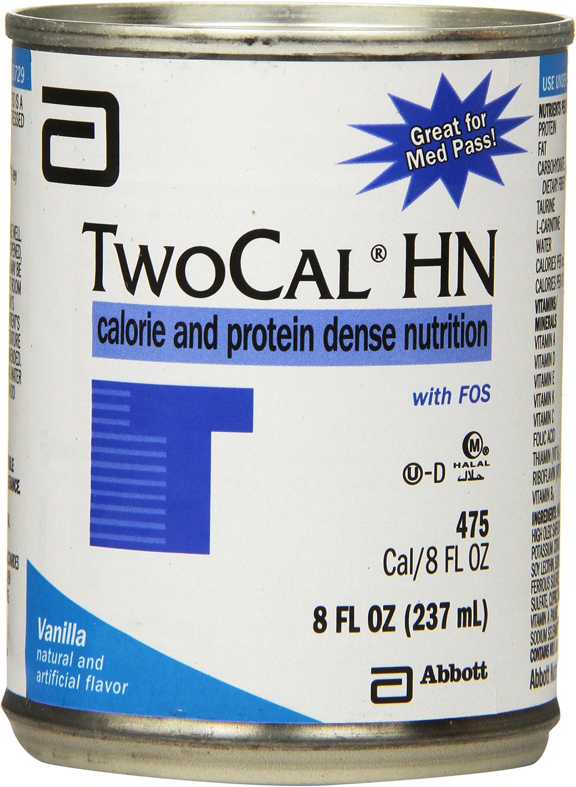 Twocal- HN High Nitrogen Liquid, Vanilla by Ross Nutritional, #00729 - 8 Fl Oz (Pack of 24)