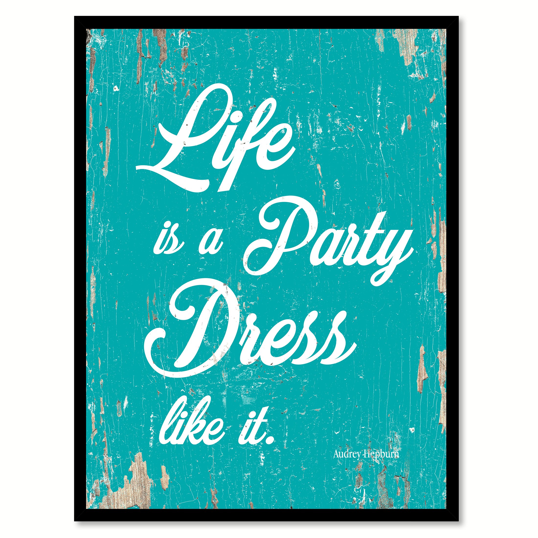 Amazon.com: SpotColorArt Life is A Party Dress Like It Handcrafted Canvas  Print, 13