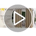 NICETOWN Halloween Outdoor Curtain for Patio Waterproof, Rustproof Grommet Thermal Insulated Extra Wide Blackout Privacy Indoor Outdoor Drape for Gazebo/Cabana, Mecca Red, 1 Panel, W100 x L95