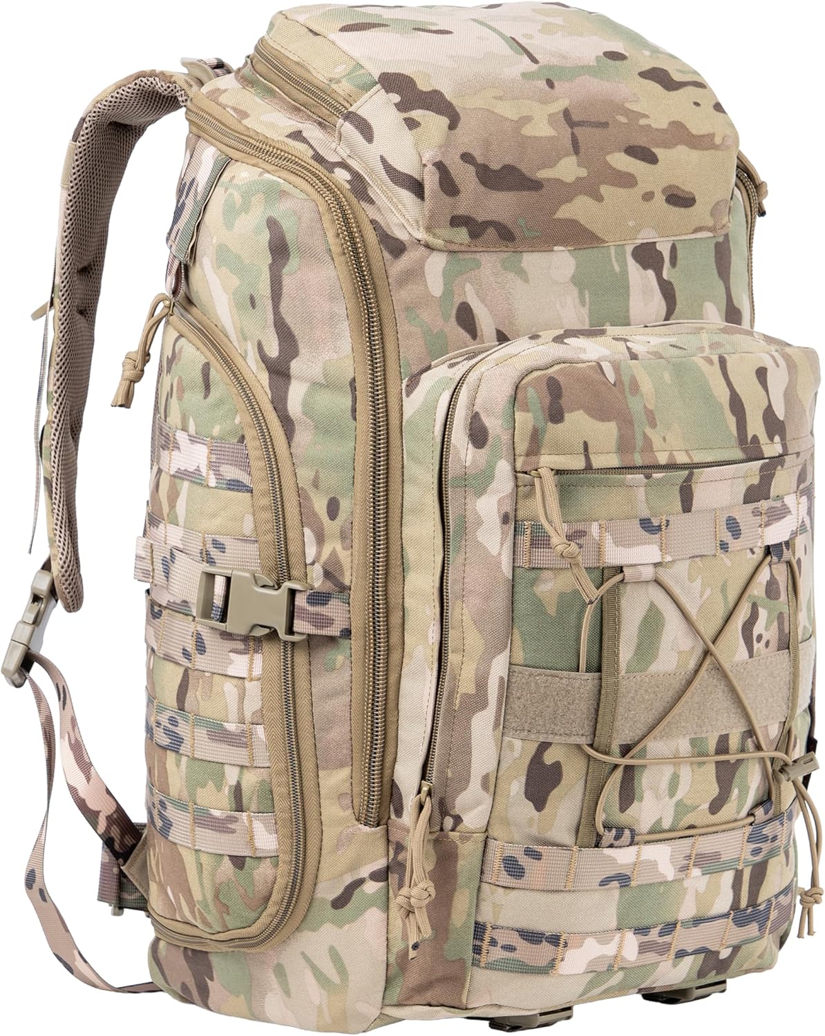 35L Tactical Backpack Military Rucksack MOLLE Quick-Access Flap EDC Pack for Hiking Camping Travel Work Bugout Emergency