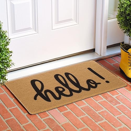 Miniatura 6 de Utaly Hello - Tapete de bienvenida para el hogar, para interiores y exteriores, antideslizante, para entrada del hogar, entrada exterior, patio,
