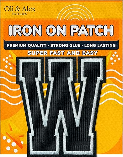 Miniatura 263 de Parches de letras termo-adhesivas de alta calidad – Lindas letras para ropa – Parche universitario para ropa – Letras bordadas de 4 1/2 parches