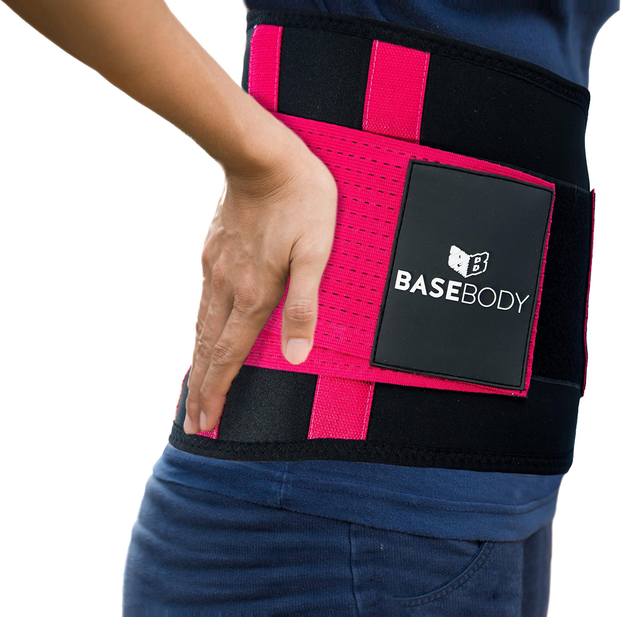 BaseBodyBack Support - Lumbar Back Brace - Lower Back Belt for Pain Relief and Injury Prevention - Double Adjustment For Men and Women and Sizes