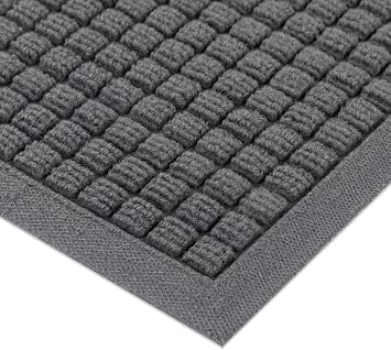 100pointONE Front Door Mat Outside Entrance, 72"x48" Doormat, Square Grey