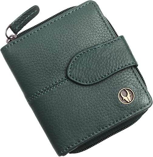 WildHorn Genuine Leather Women’s Wallet – Bi-Fold Clutch with 7 Card Slots, Cash Compartment &amp; Zip Pocket