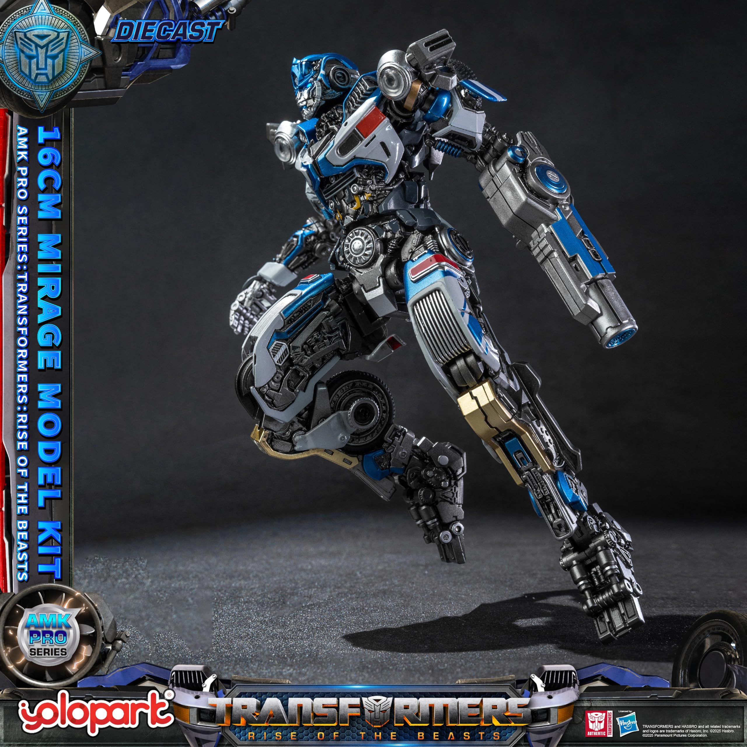 YOLOPARK Mirage Transformer Toys, AMK PRO Series Transformers: Rise of The Beasts Action Figure, modellino altamente articolato da 16 cm, per età dai 15 anni in su, nessuna conversione