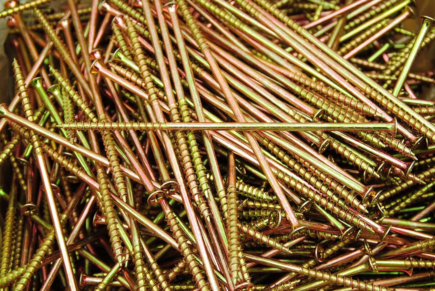 (200) Phillips Bugle Head 10 x 6 Coarse Drywall Wood Screw - Yellow Zinc