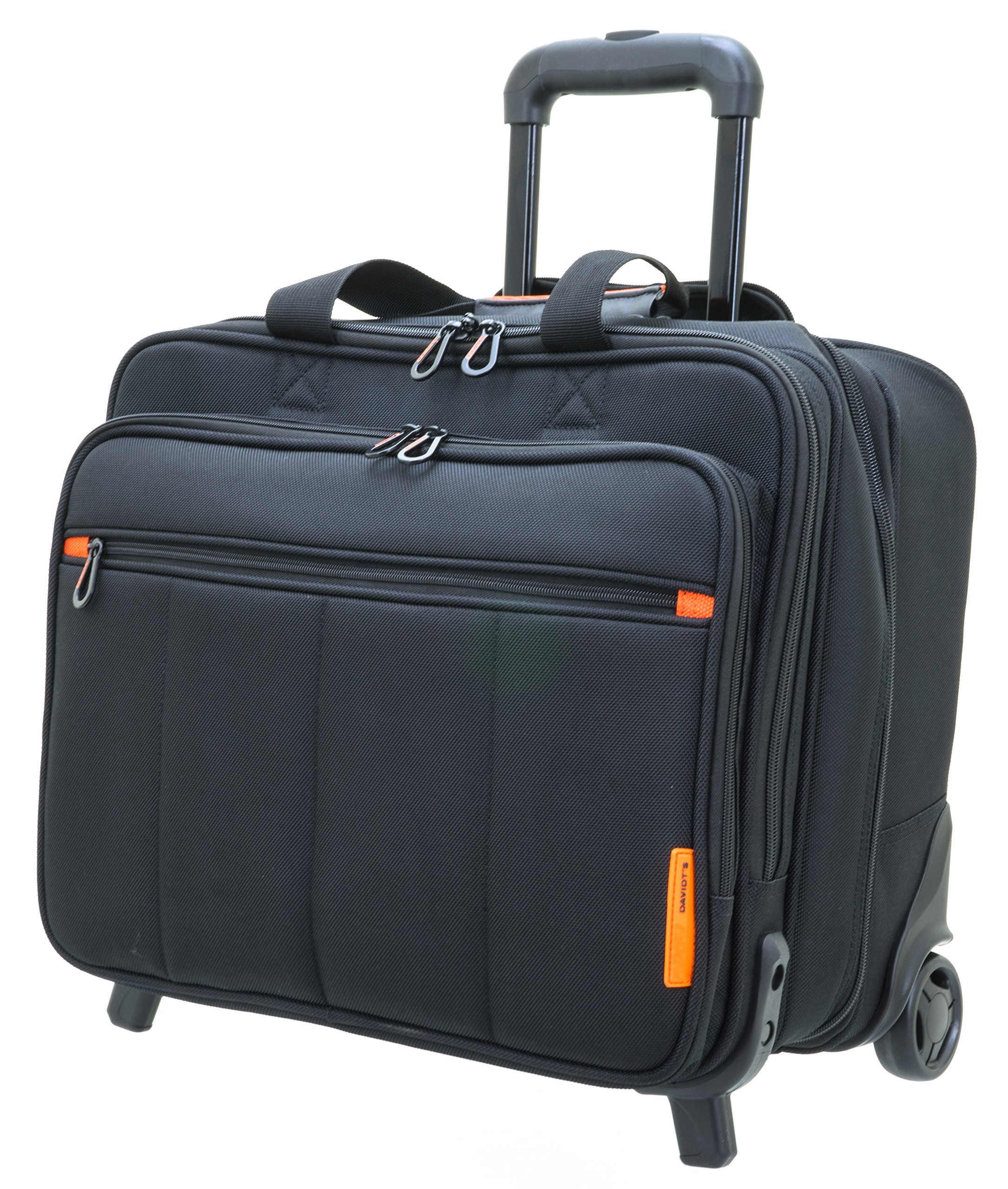 Pilotenkoffer Mit Rollen Multifunktions Tasche + Trolley The Davidt's Chase Laptopfach, Tabletfach, 1 Stück, Farbe: Schwarz, Hersteller, David´s, Handgepäcksgröße