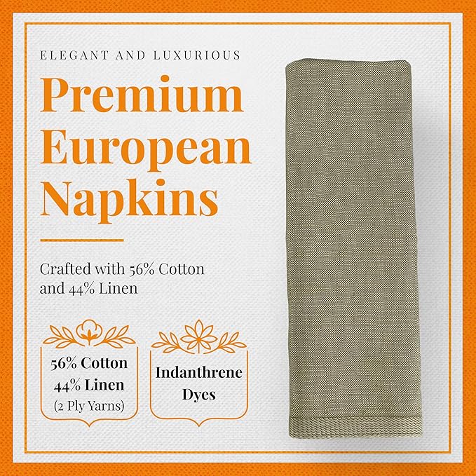 Servilletas de Tela Premium Cotton Linen - Jacquard - Carlo Lamperti - Light Sage - 4 Unidades miniatura 3