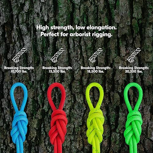 Miniatura 4 de Cuerda de toro arborista de poliéster de doble trenza con revestimiento