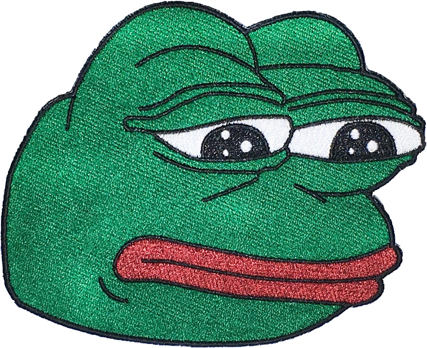 Sad Pepe 4chan Sew on Embroidered Patch- 4 x 5 Inch Sew on Patch - Great for Gifts Or to Mark That Special Occasion