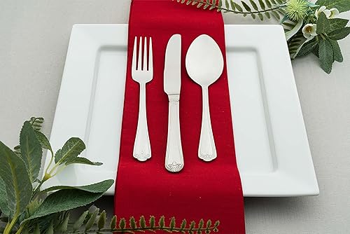 Vista 20 de Grunwerg Kings Pattern - Tenedores de repostería, acero inoxidable 18/0, acabado espejo, cubiertos para la parroquia diaria (paquete de 12)