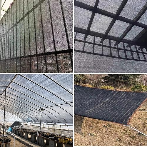 Miniatura 6 de FEPITO 40% Shade Cloth 8ftx16ft Sunblock Shade Net Black Mesh Shade Net for Plant Greenhouse Parking Garden Yard or Kennel