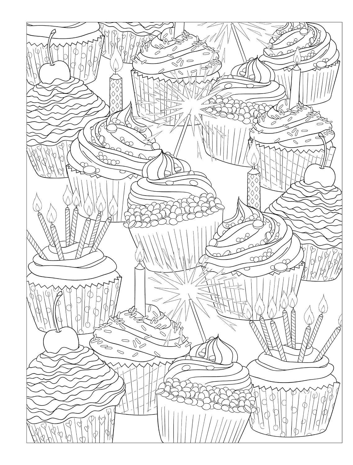 Creative Haven Happy Birthday! Coloring Book: Relax & Unwind with 31 Stress-Relieving Illustrations (Adult Coloring Books: Holidays & Celebrations) image 3