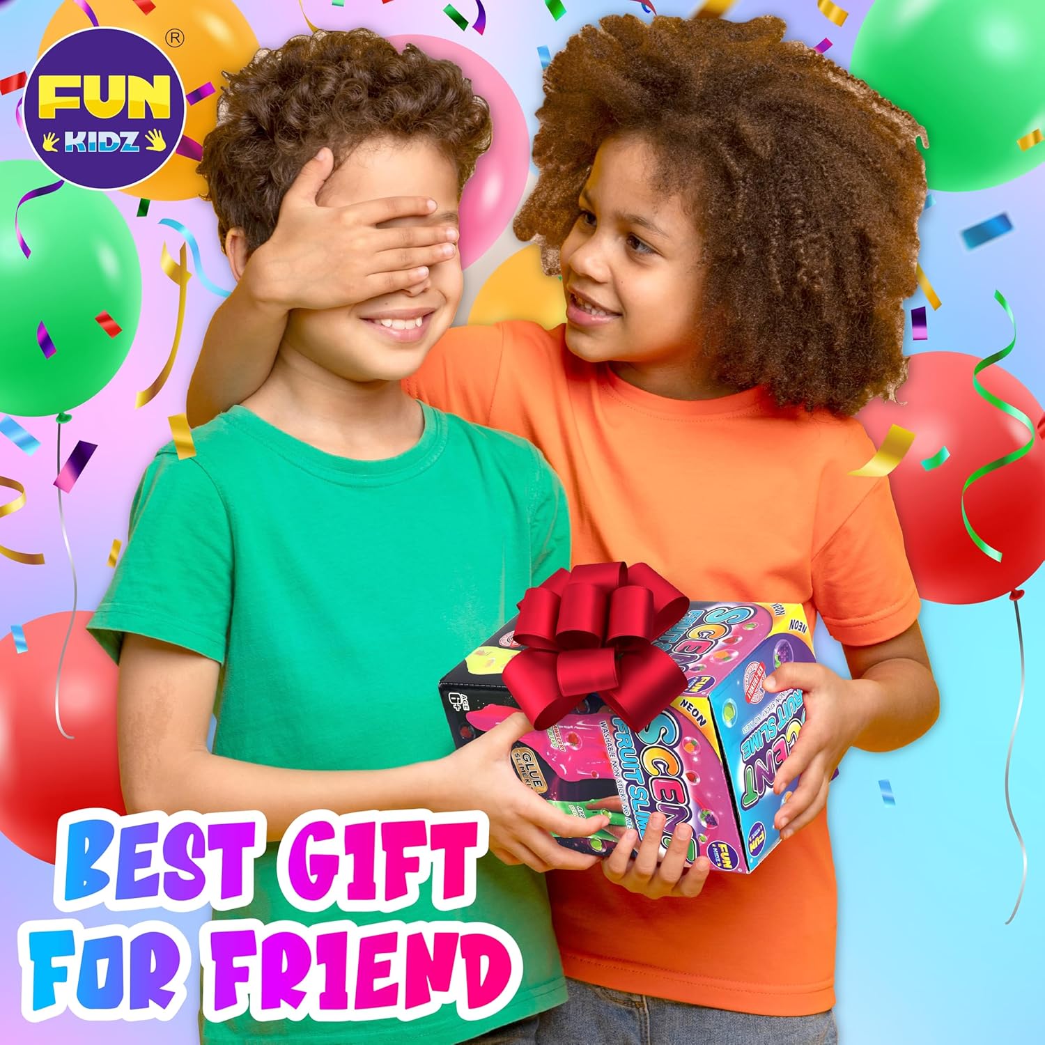 1:1 Scented Fruit Glue Slime Kit for Kids, FunKidz Neon Slime Making Kit for Girls Ages 6-12 Activities Craft Gifts Includes Color Glue and Super Clear Slime Activator to Make Slime Toys