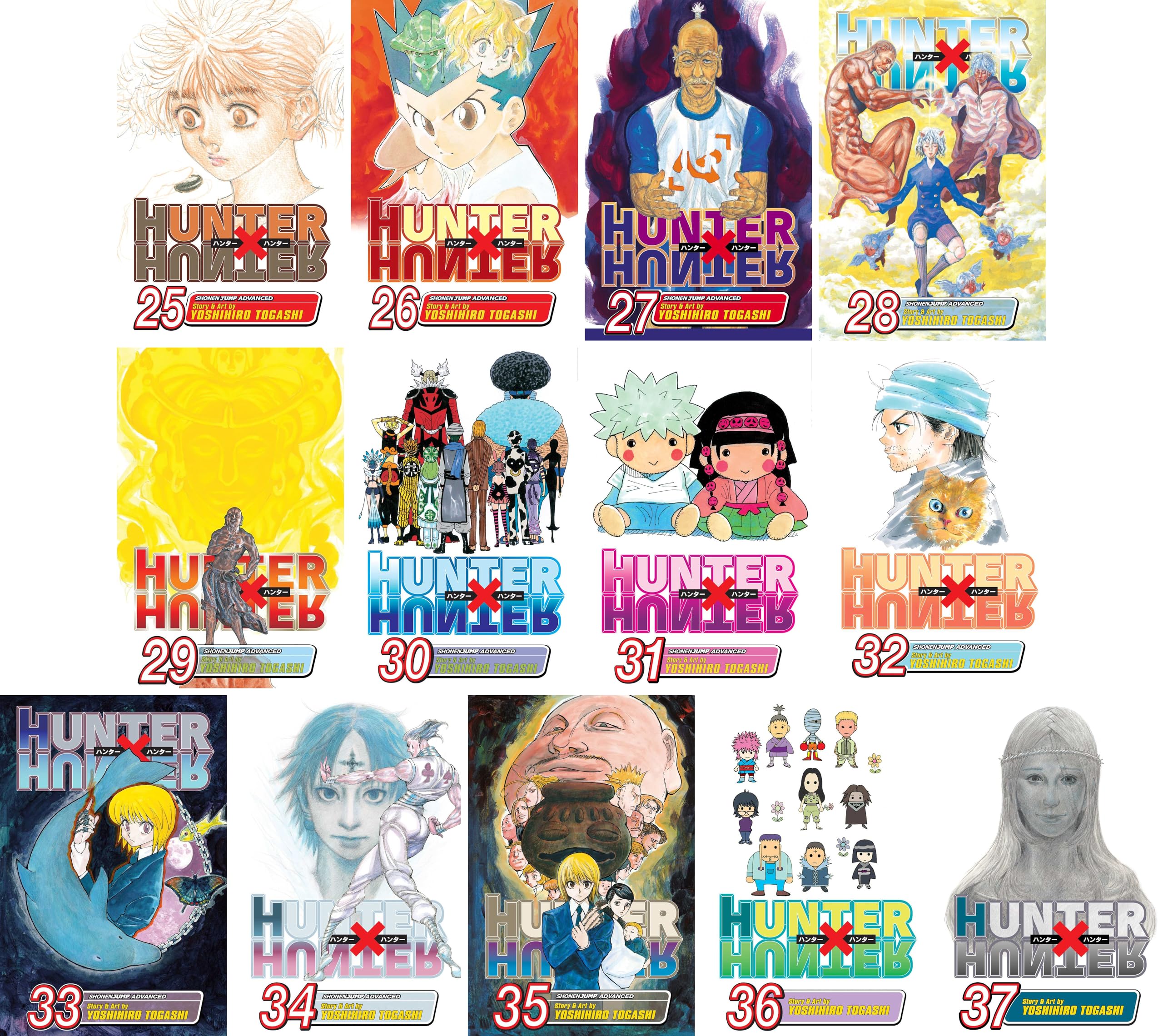 Hunter x Hunter Series, Complete (38 Books) Manga Set, by Yoshihiro Togashi (Volumes 1-38)
