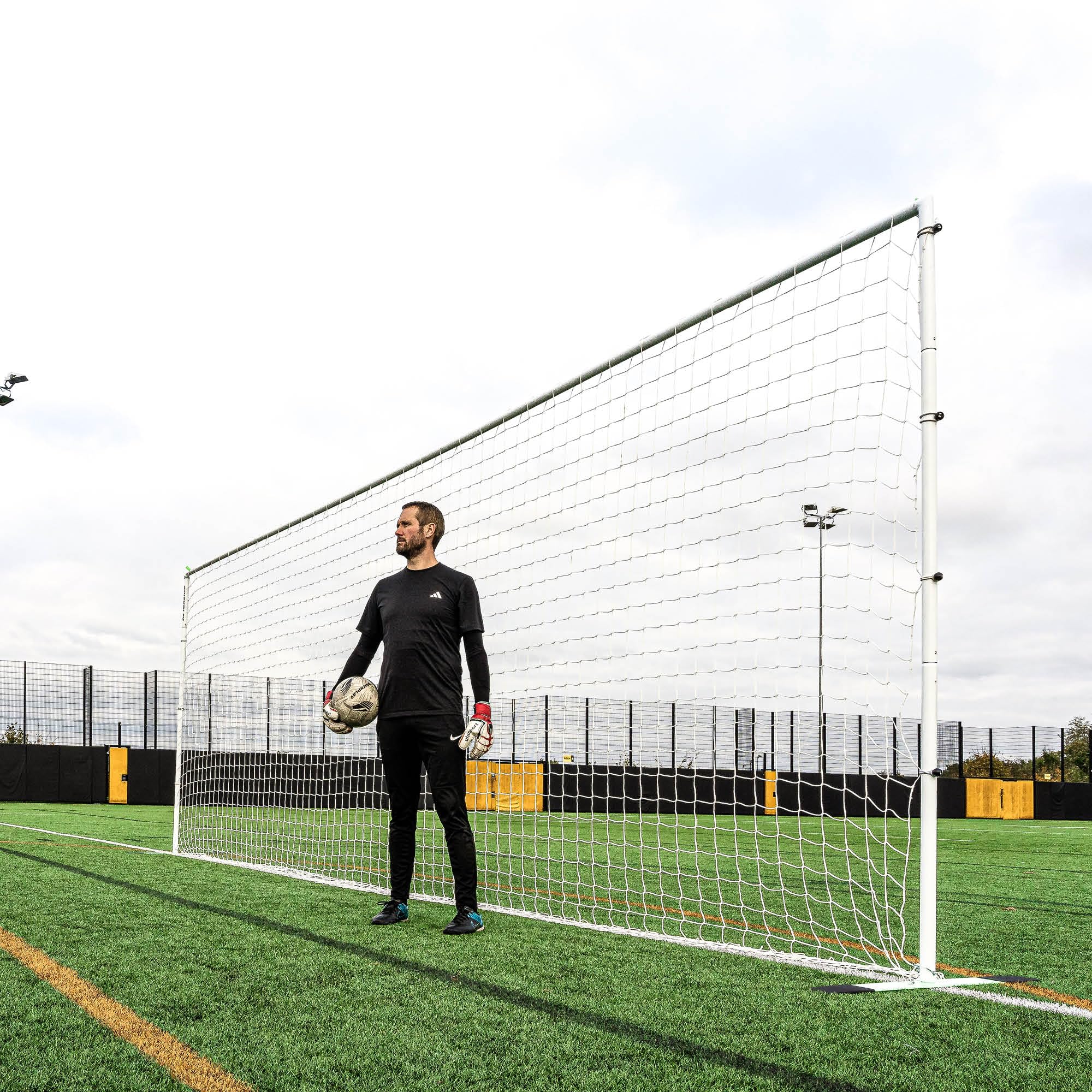 Photo 1 of **MISSING PIECES** QUICKPLAY Pro Alu Training Frame - Flat Soccer Goal - Double-Sided Design - Durable Aluminum Construction - Base and Ground Stake for Multi-Surface - Available 2 Sizes Full Size Goal