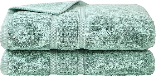 Nautica - Toallas de baño, juego de toallas de algodón absorbentes y resistentes a la decoloración, decoración de baño de moda (turquesa océano, 2