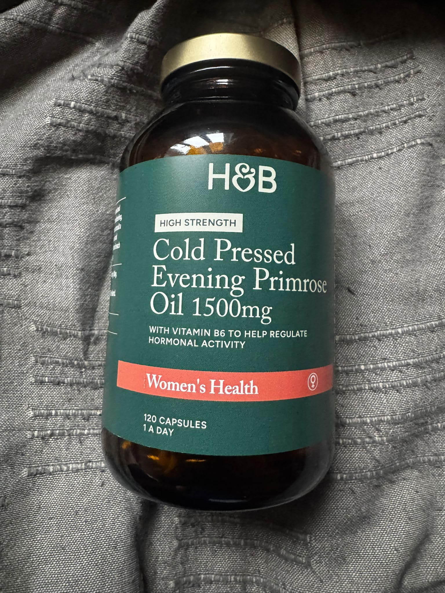 Holland & Barrett High Strength Cold Pressed Evening Primrose Oil 1500mg 120 Capsules