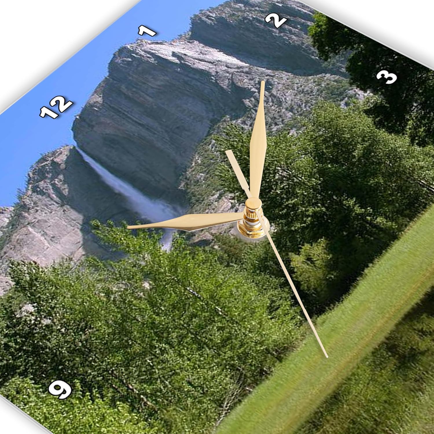 3dRose Yosemite Falls from Valley - Wall Clock, 15 by 15" (DPP_36434_3)