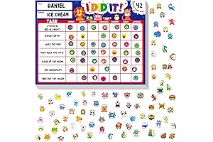 Engaging Magnetic Chore Chart with 50 Sheets, 2648 Stickers for Kids