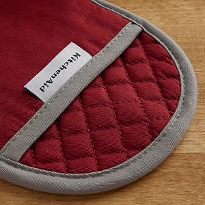 KitchenAid Asteroid Pot Holder 2-Pack Set, Smoked Paprika Red, 6.5"x10"