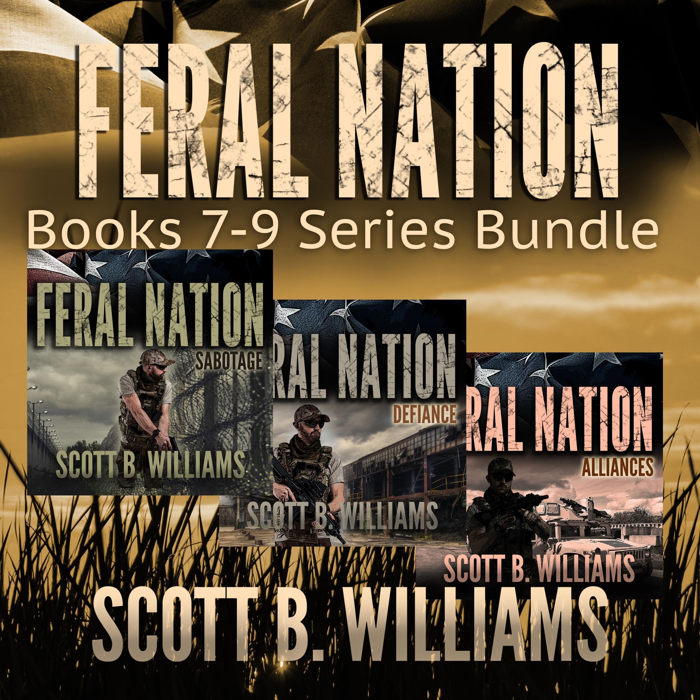 Cover art for Feral Nation Series, Books 7-9