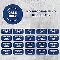 Vista 3 de KeylessOption Funda de repuesto para llavero 2000 2001 2002 2003 2004 2005 2006 2007 2008 2009 2010 2011 2012 2013 2014 2015 2016 2016 2010 2012