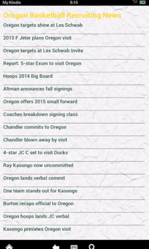 Oregon Basketball News (Kindle Tablet Edition)