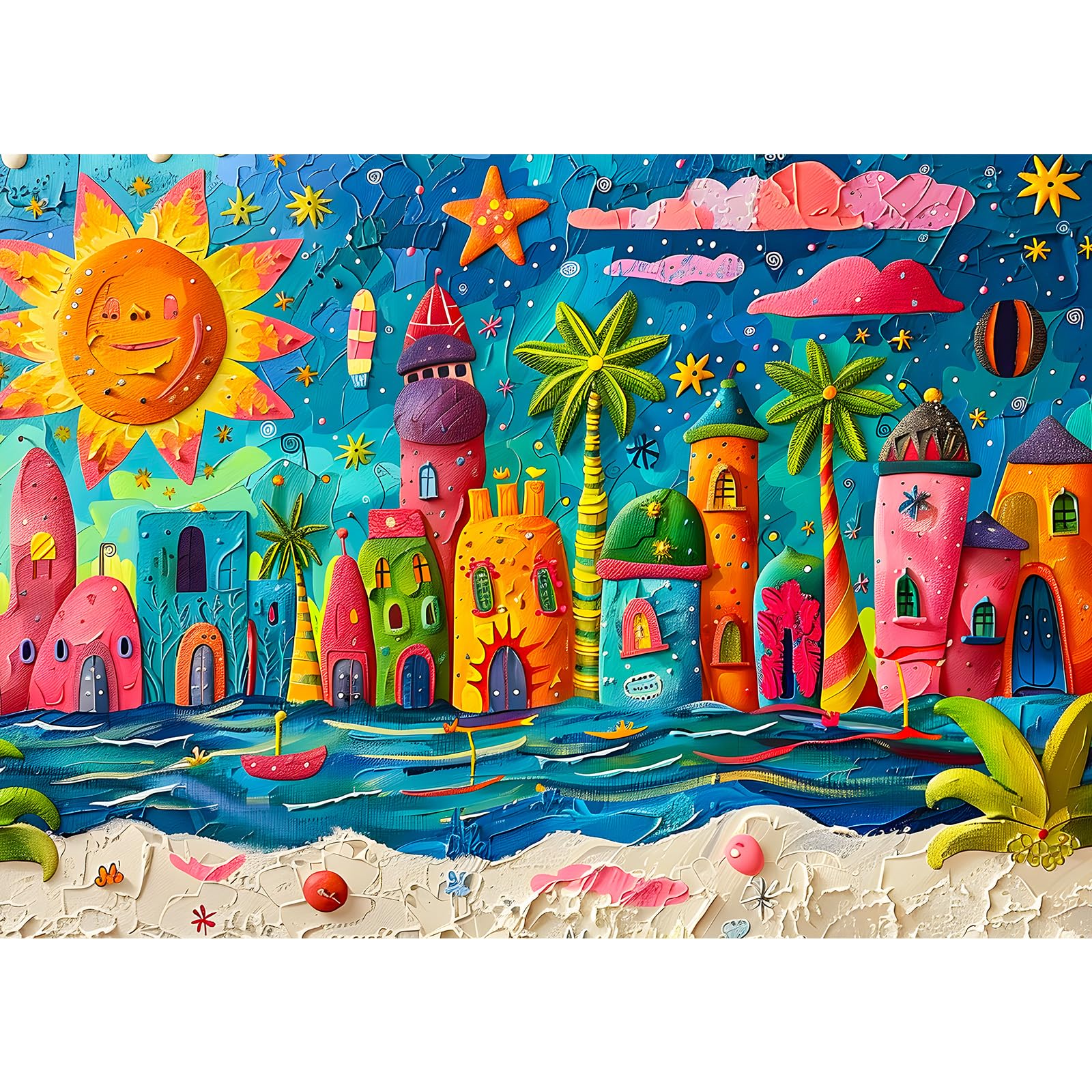 Puzzles 1000 Pieces for Adults jigsaw puzzles for adults 1000 Piece Puzzle Challenging Game for The Whole for Women Gifts for Men Theme:Bikini Beach