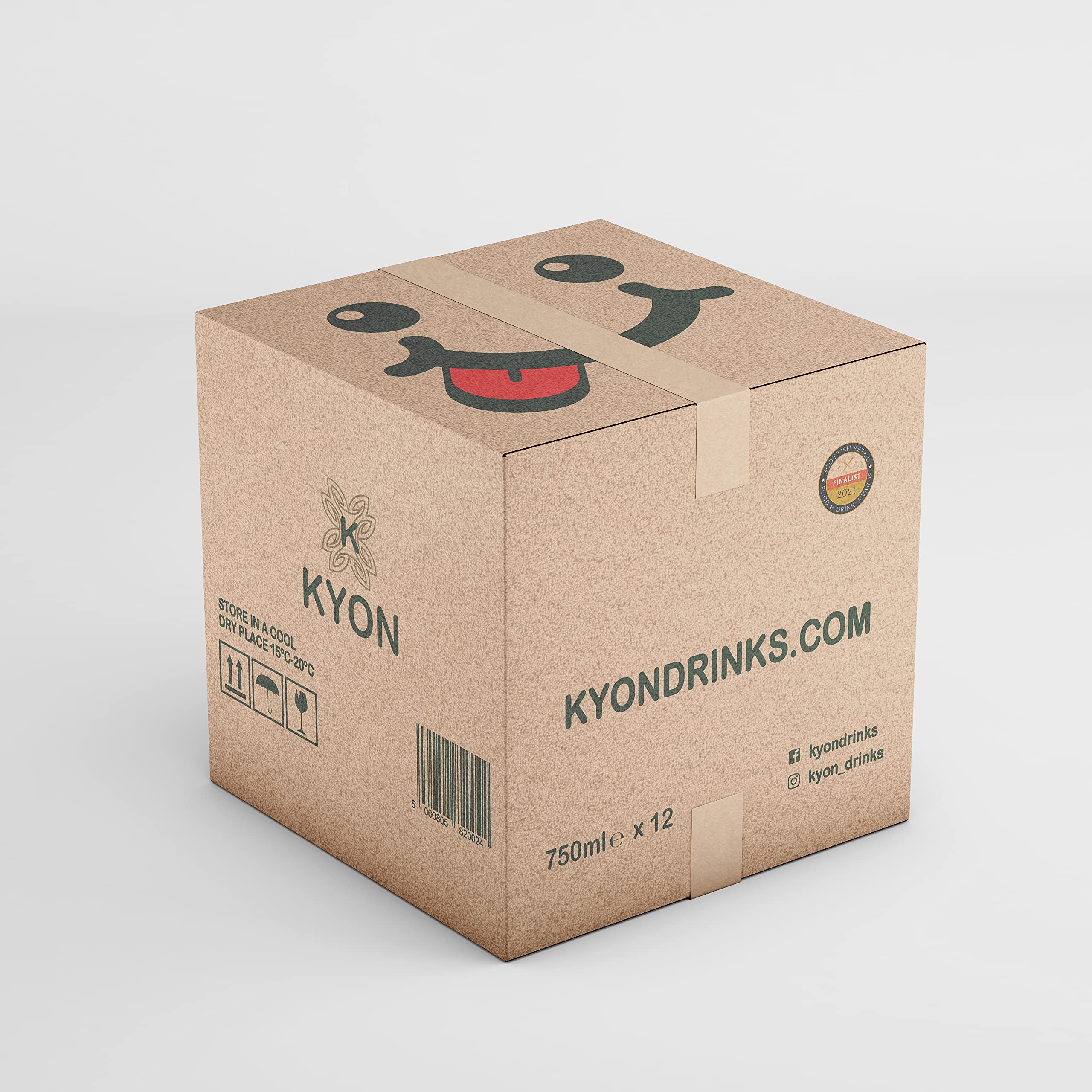 Kyon The Ppinger Drink - Succo di zenzero con mela, lime e fiori di sambuco, 750 ml, bevanda rinfrescante e analcolica allo zenzero, disponibile in confezioni da 12