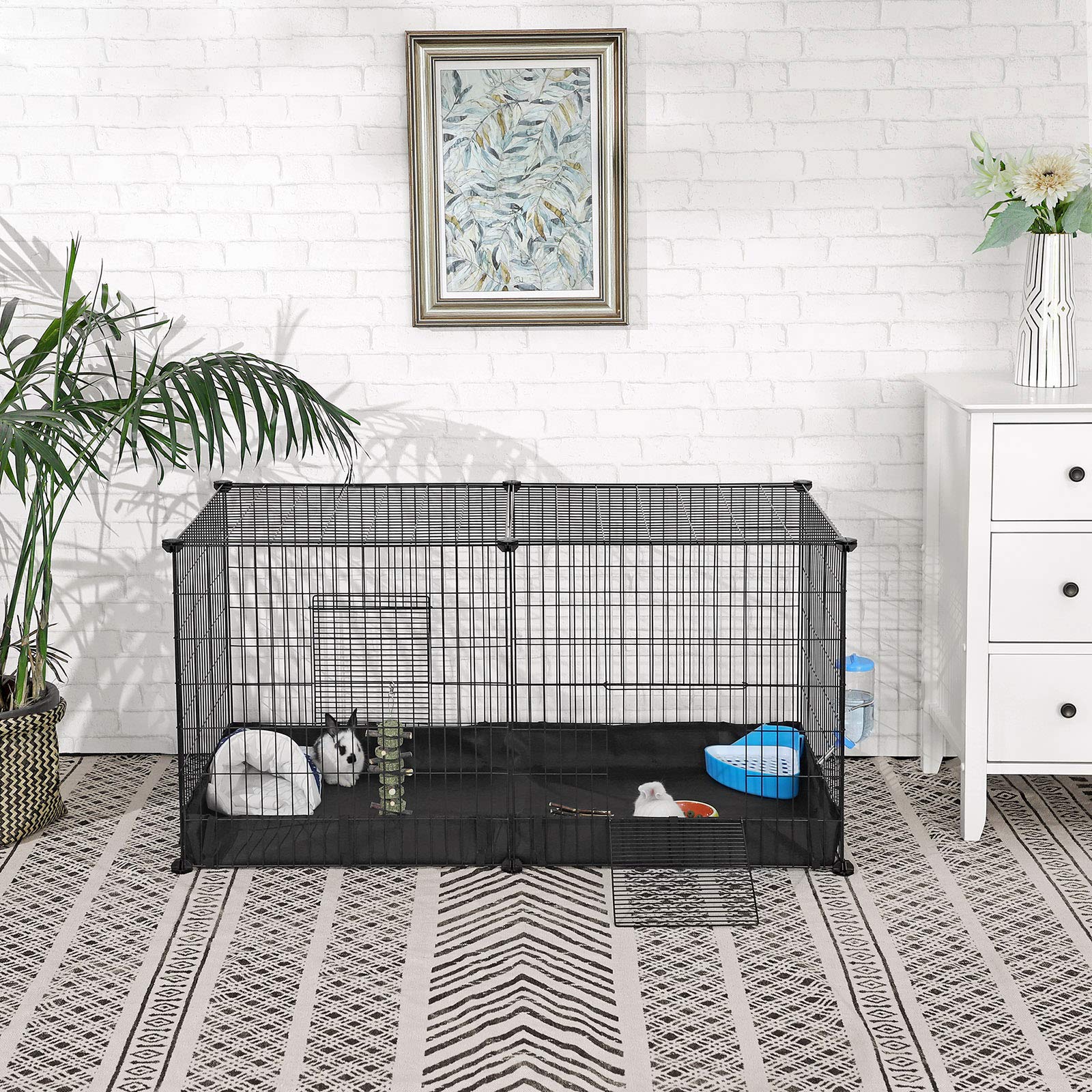 Buy SONGMICS Guinea Pig Run Cage, Large Indoor Pet Playpen and