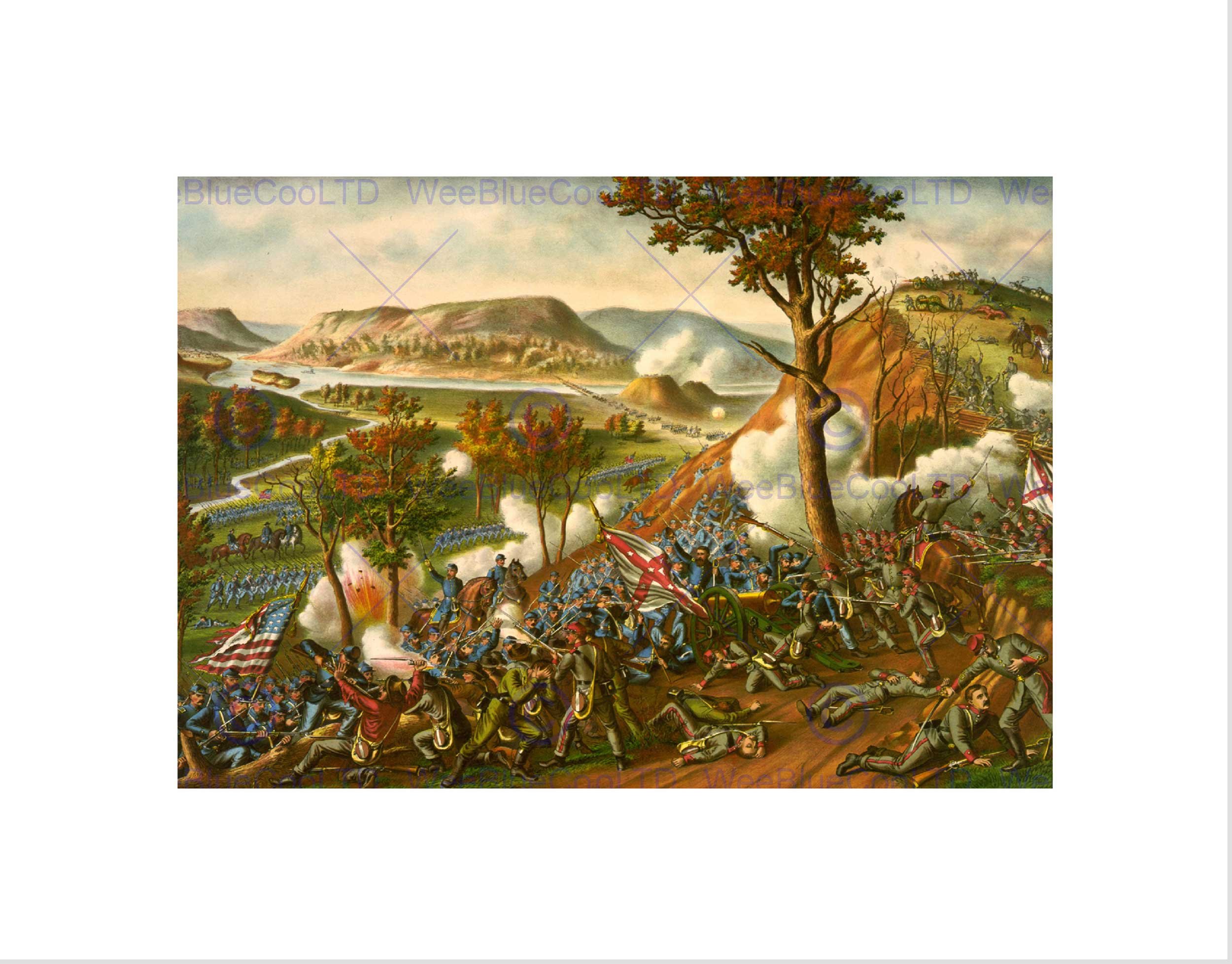 Wee Blue Coo War American Civil Battle Missionary Ridge USA New Wall Art Print