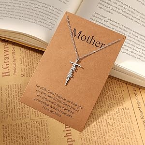 Lcherry Faith Cross Pendant Necklace for Women Religious Christian Jewelry Mother's Day Gifts for Women