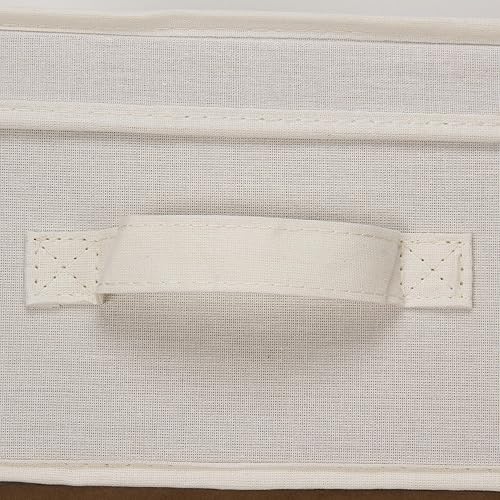 Miniatura 5 de Caja de almacenamiento, de la marca Household Essentials, mezcla de algodón, Natural Trim, M