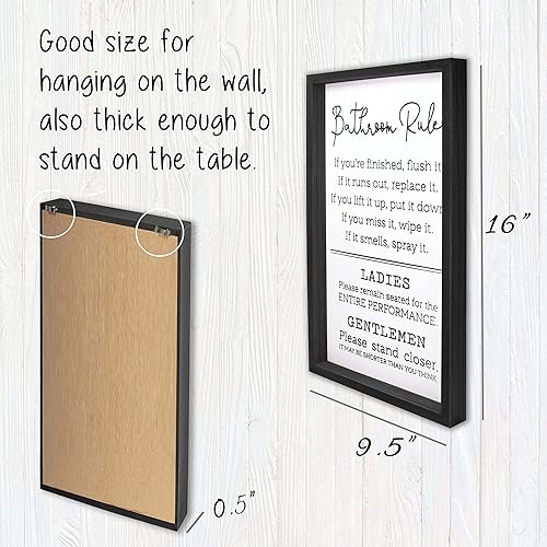 Miniatura 3 de Letrero de reglas de baño, regalos de inauguración de la casa para el nuevo hogar, decoración de inodoro de granja, divertida decoración de pared