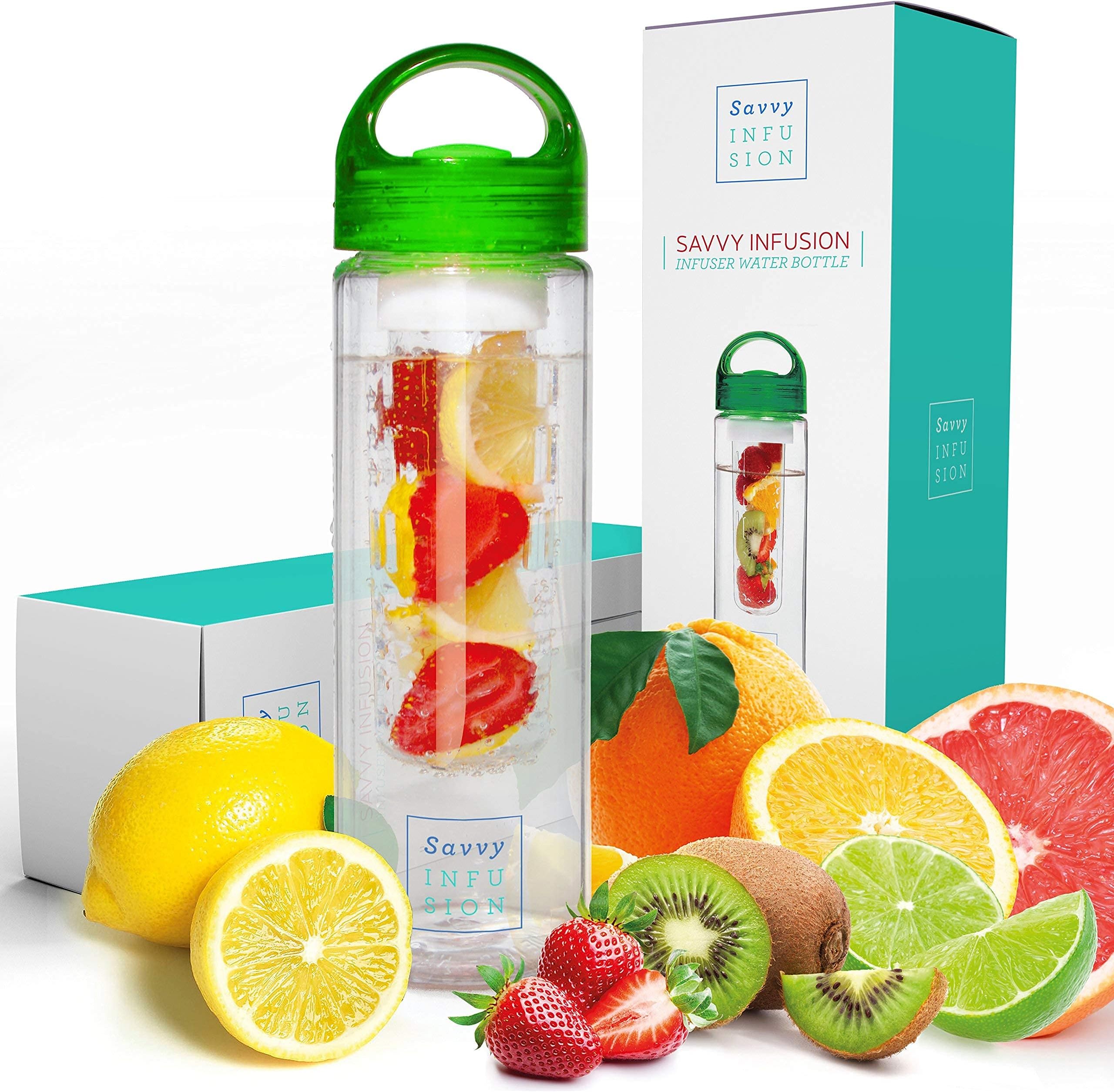 Fruit Infuser Insulated Water Bottle BPA Free | Infusion, Reusable, Easy-to-Clean, Gym Accessories, for Women, Sports Bottle, Savvy Outdoors
