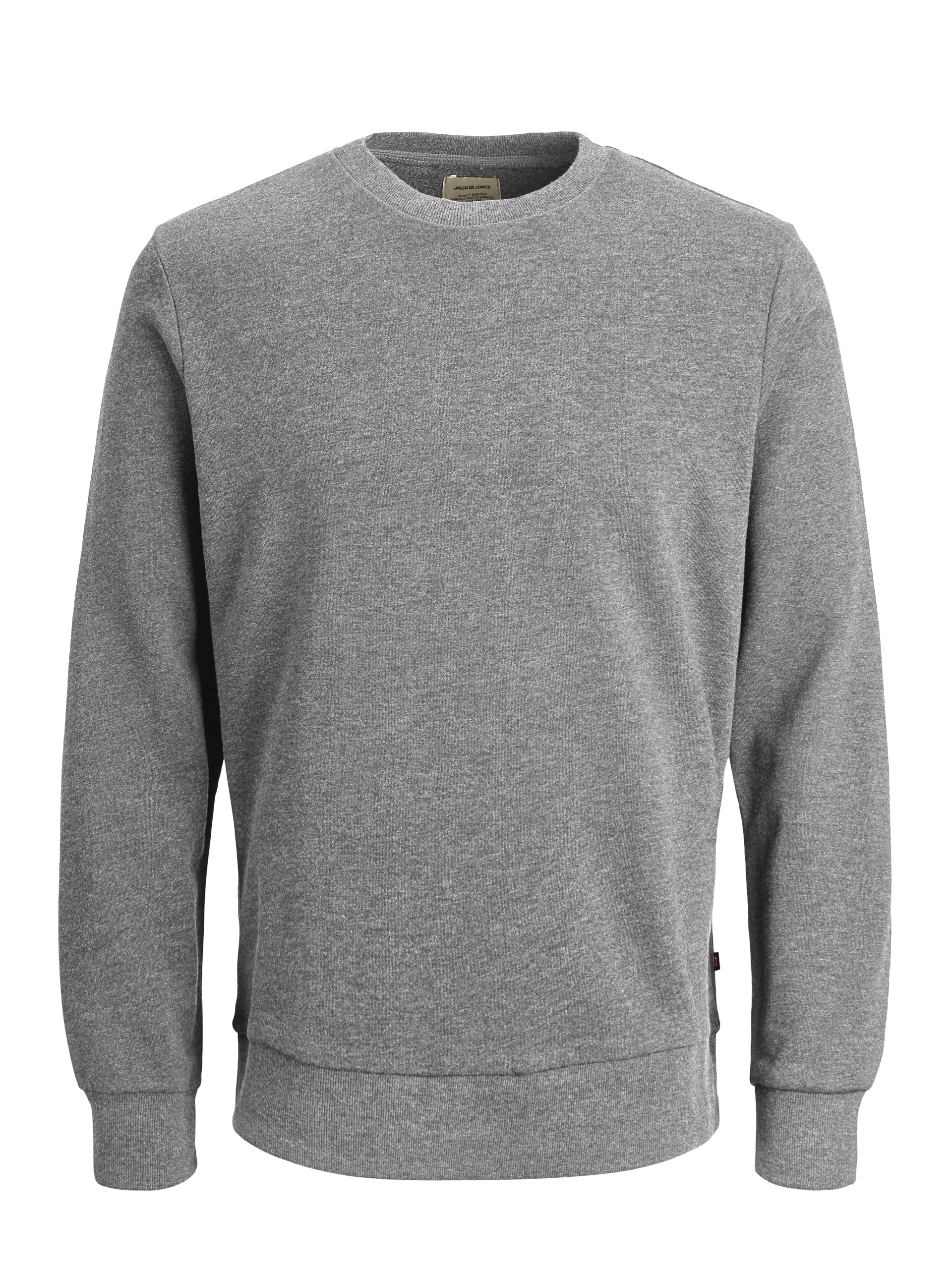 JACK & JONES Herren JJEHOLMEN Sweat Crew Neck, Langarm Pullover, Medium Grey Melange, S