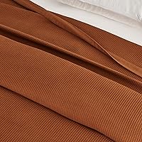 Vista 6 de Great Bay Home 100% Cotton Blanket for Full/Queen Size Bed Lightweight and Breathable Waffle Weave Blankets for Summer & Spring Versatile
