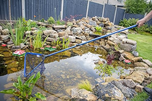 Miniatura 5 de Red de aterrizaje plegable para atrapar peces Koi para jardín, 16 pulgadas por 13 pulgadas de ancho (0.236 in), cabeza de red de malla de nailon