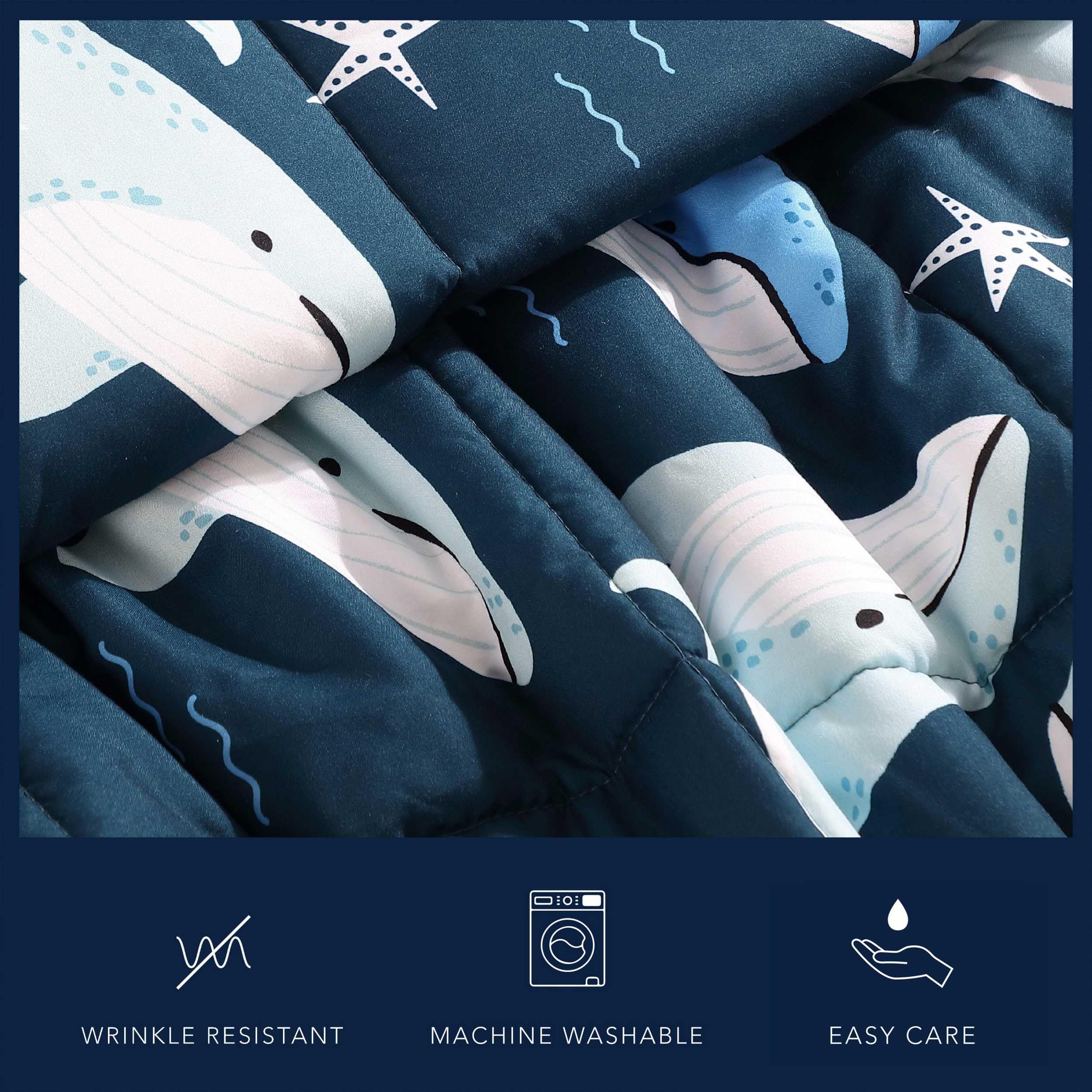 Amazon.com: Nautica Kids - Finnian Whales Navy Kids Comforter Set