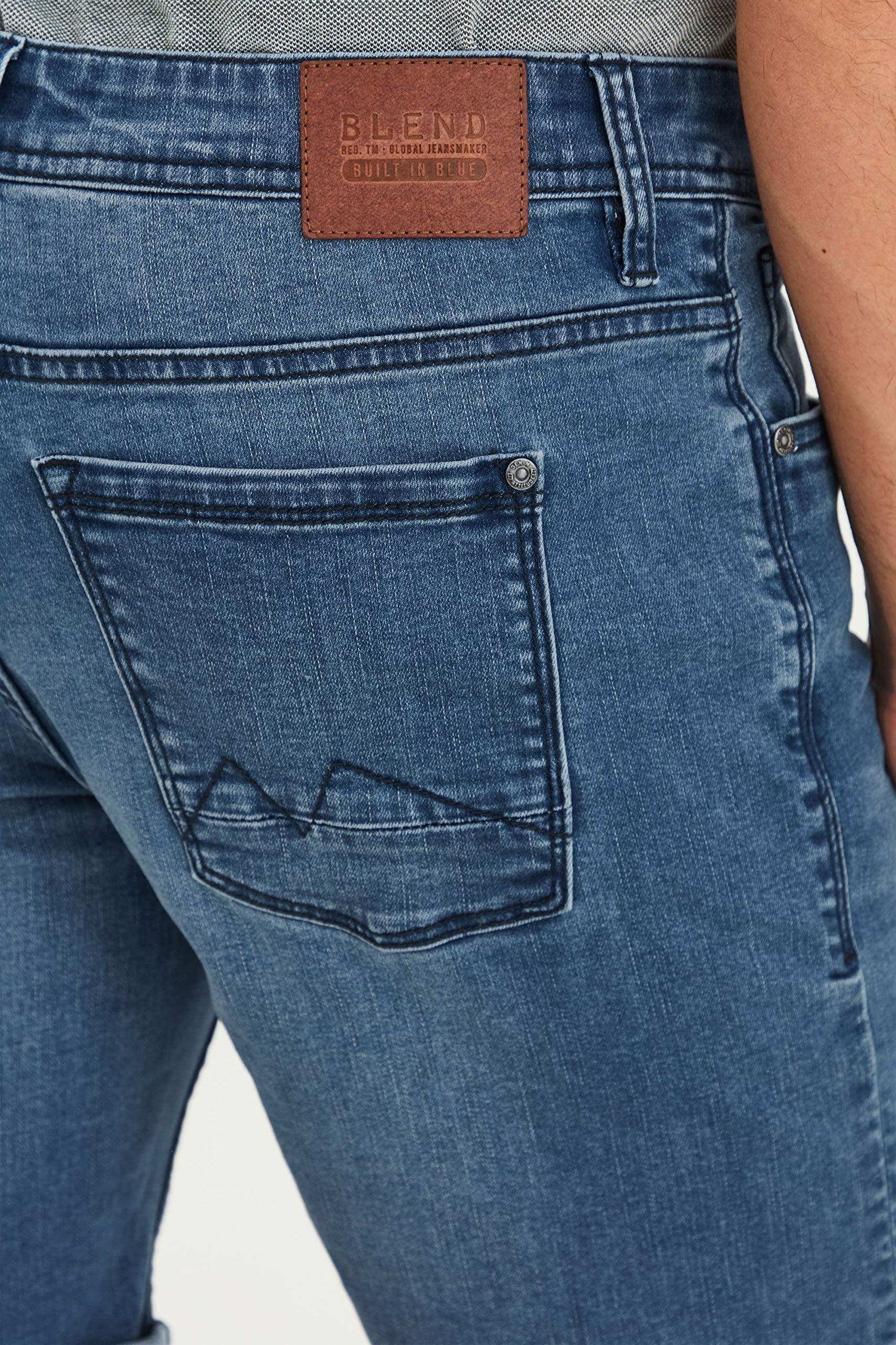 BLEND Bendigo Pantaloncini di Jeans Shorts Bermuda da Uomo Elasticizzato Slim