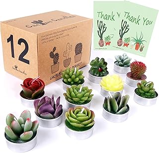 AIXIANG 12Pcs Cactus Candles Succulent Candles, Wedding Party Favors for Guests, Bridal Shower Candles Favors