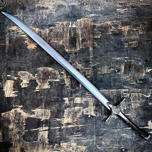 Miniatura 9 de Espada larga de caza de brujo de espuma medieval de 41 pulgadas para cosplay LARP disfraz Halloween