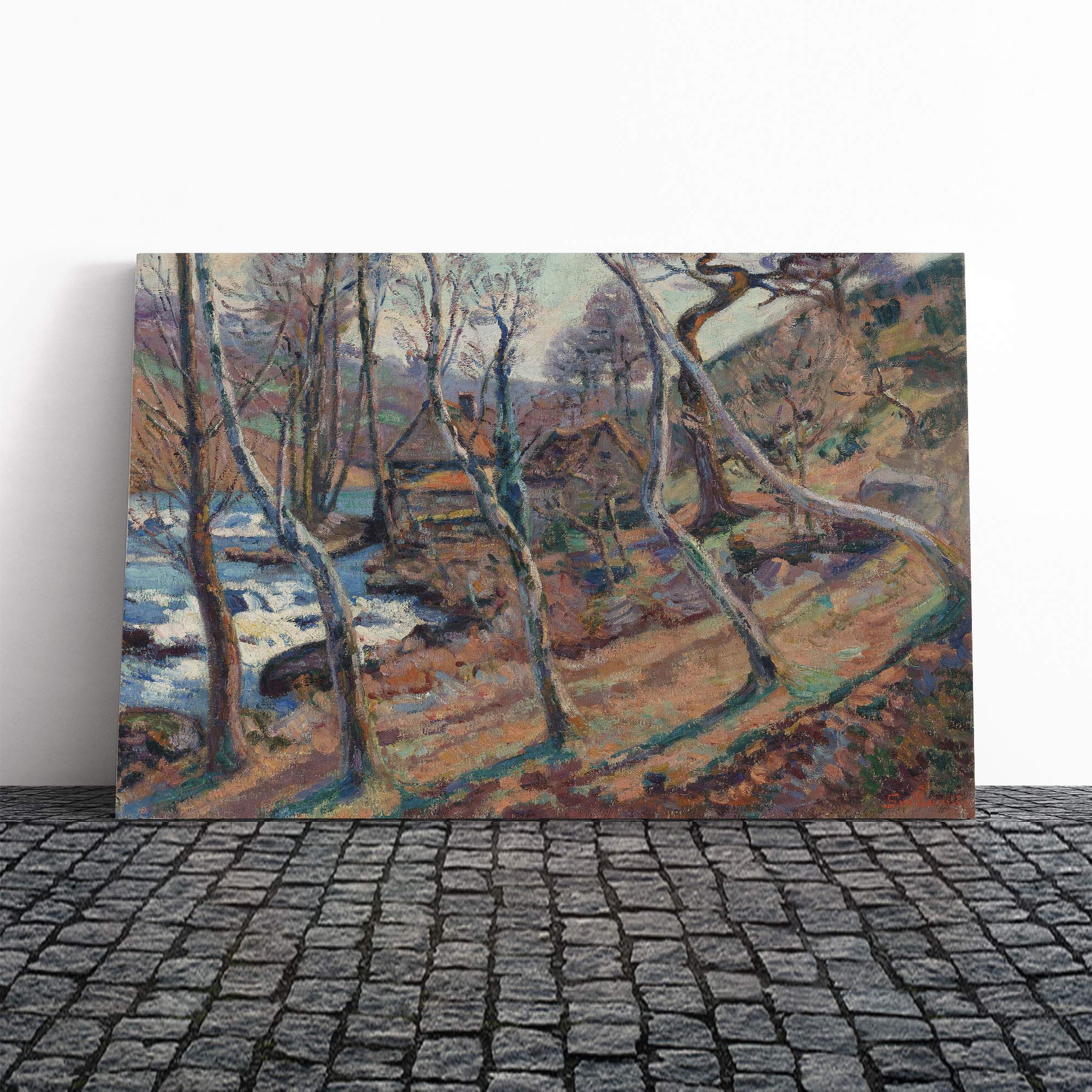 Camille Pissaro The Trees Canvas Print | Gallery Wrapped 30mm Frame Wall Art | 24x16 inches | Ready to Hang | Modern Landscape Picture | Living Room Bedroom Lounge Office