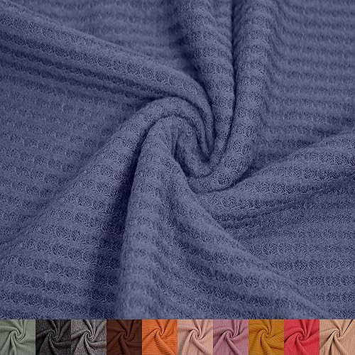 60" Wide Poly Rayon Spandex - Waffle Brushed Knit Fabric