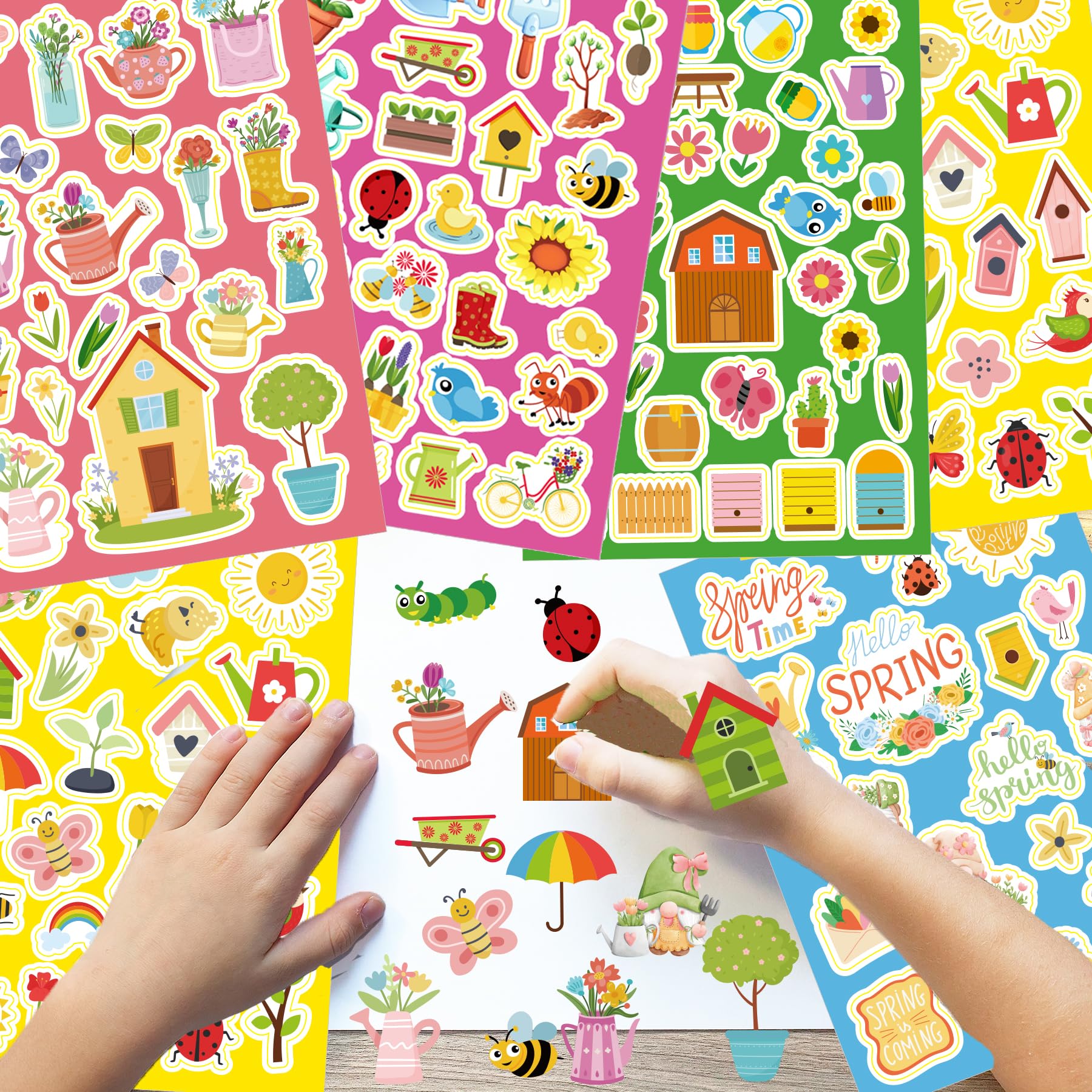 Spring Theme Stickers Snapklik.com : Spring Stickers For Kids Spring Stickers Seasonal ...