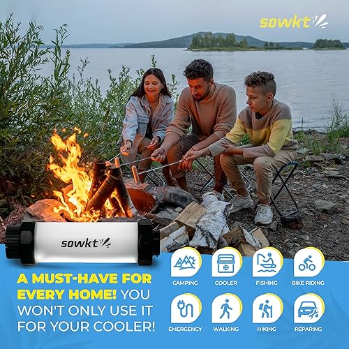 Miniatura 5 de SOWKT Luz enfriadora impermeable  55 horas de luz con una carga recargable LED  Accesorios de refrigeración compatibles con YETI, RTIC, ORCA y más.