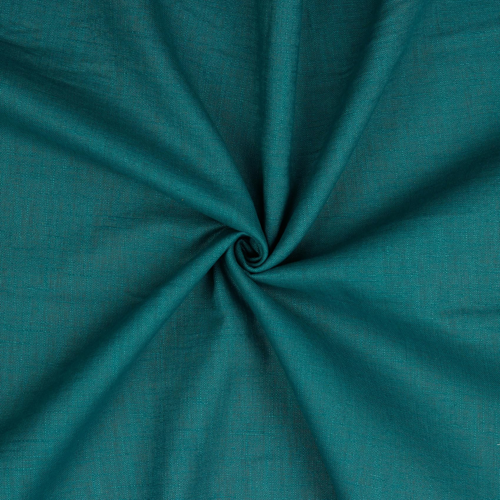 Vmg-Store 038 I Dark Cyan Linen Fabric, Sold By The Metre, Plain, 40 Colours, 100% Linen Fabric, Natural Fabric, Oeko-Tex, 140 Cm Width (038 I Dark Cyan)