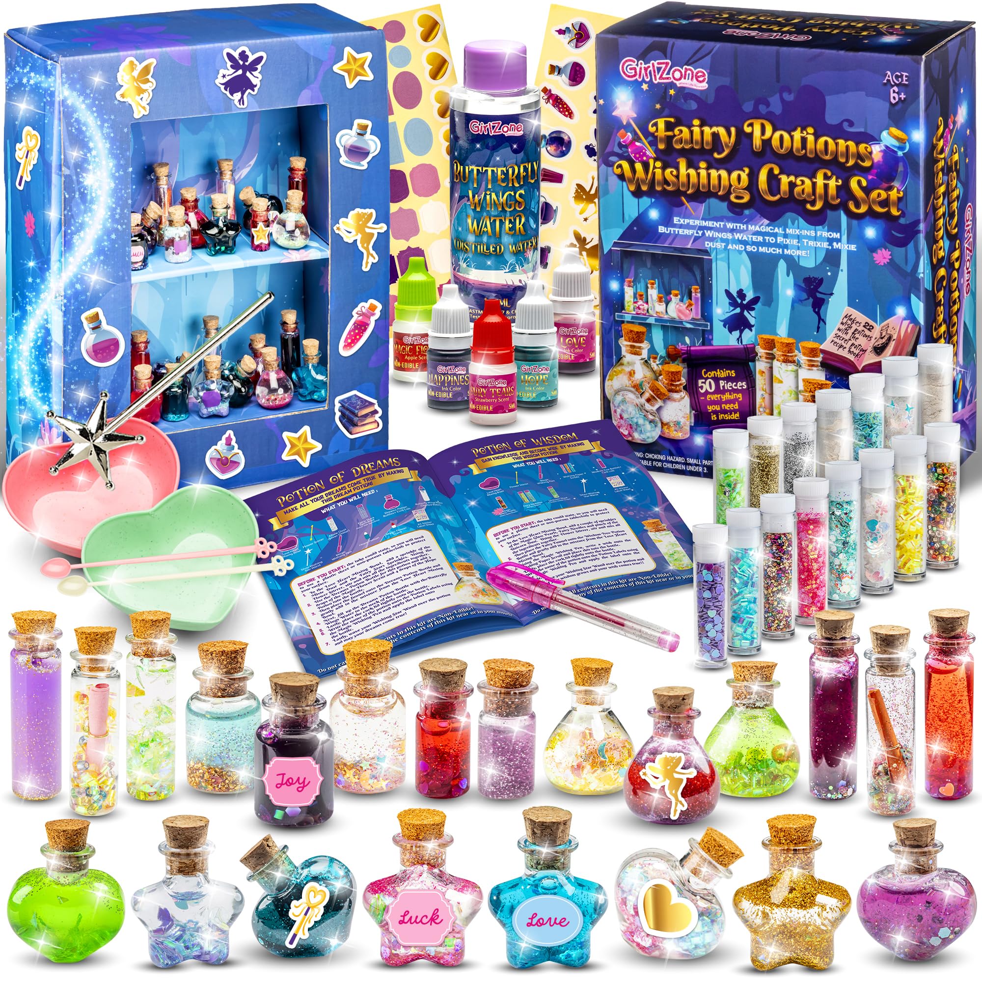 Amazon.com: GirlZone Fairy Potions Wishing Craft Set - Kids